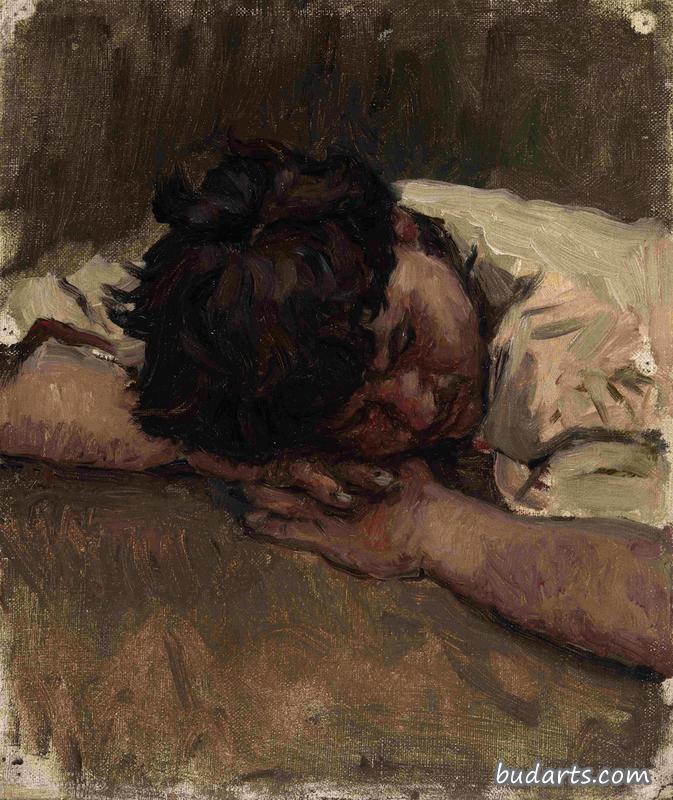 斯滕卡·拉津睡梦肖像的习作
