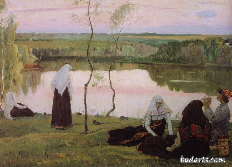 在伏尔加河上，牧童
