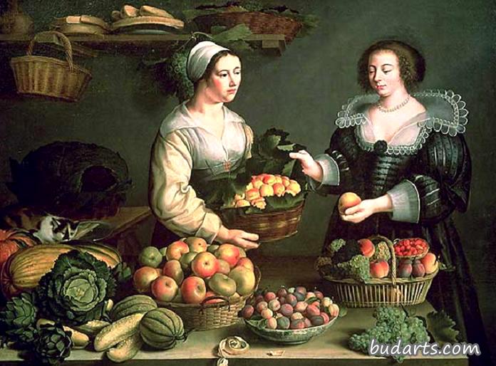卖水果和蔬菜的人