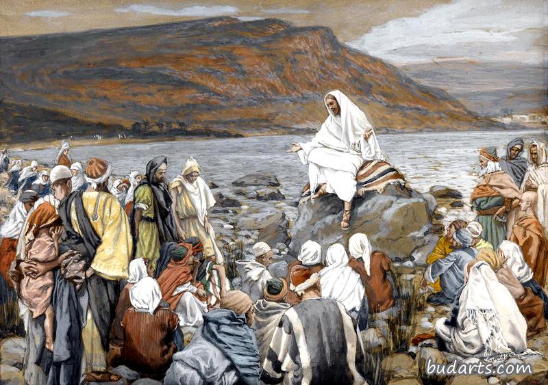 耶稣在海边教导人们