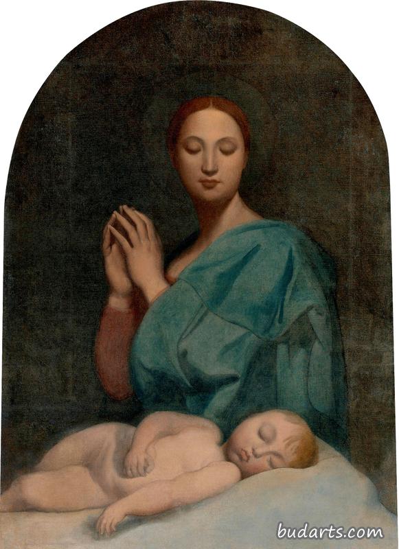 圣母与熟睡的婴儿耶稣（习作）