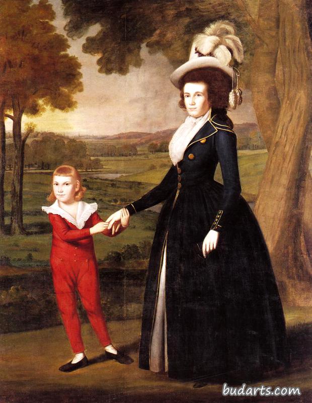 威廉·莫斯利夫人和她的儿子查尔斯