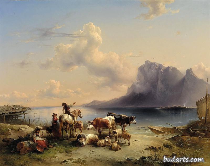 阿泰尔西的牧民和牲畜