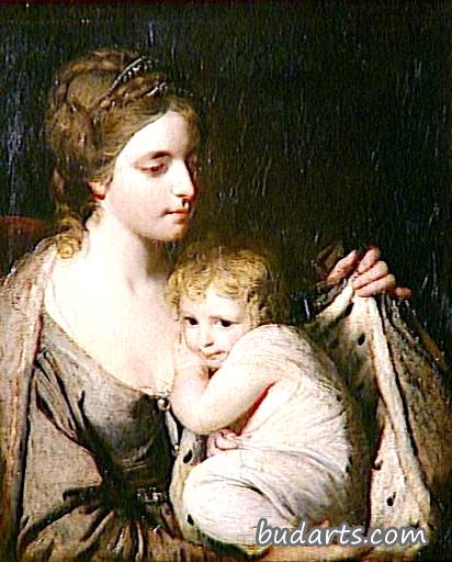 玛丽亚·沃尔波尔，沃尔德格拉夫伯爵夫人，还有她的女儿伊丽莎白·劳拉
