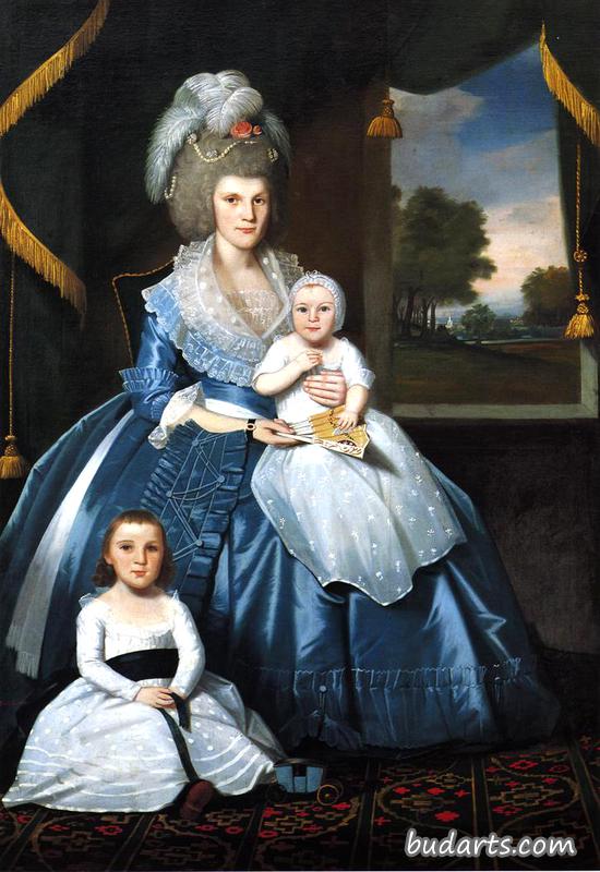 Mrs. Benjamin Tallmadge and Son Henry Floyd and Daughter Maria Jones