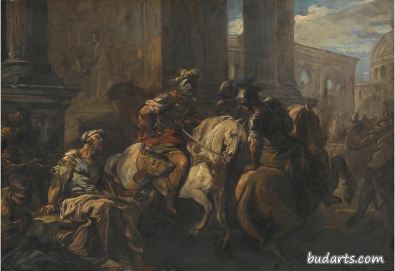 贝利萨留斯在罗马城门乞讨