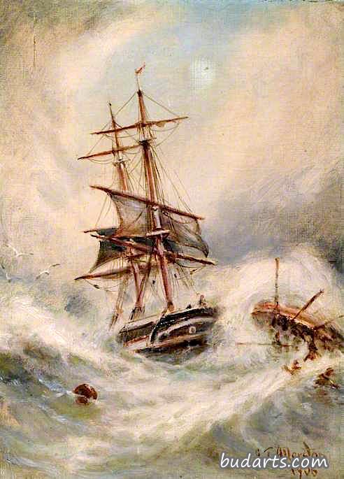 “三角洲”的残骸，1871年2月10日