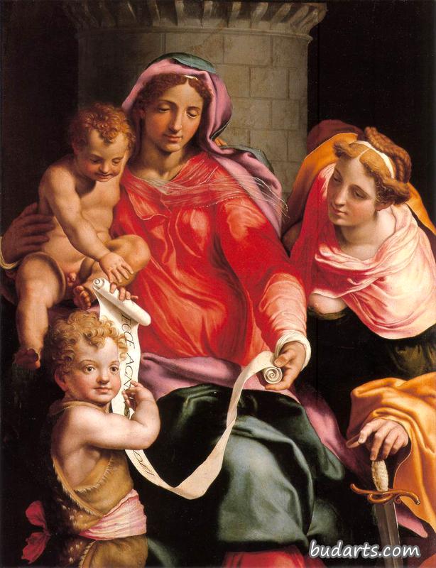 圣母子，圣吉奥凡尼诺和芭芭拉