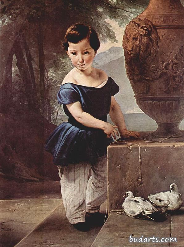 肖像，小时候的唐·朱利奥·维戈尼