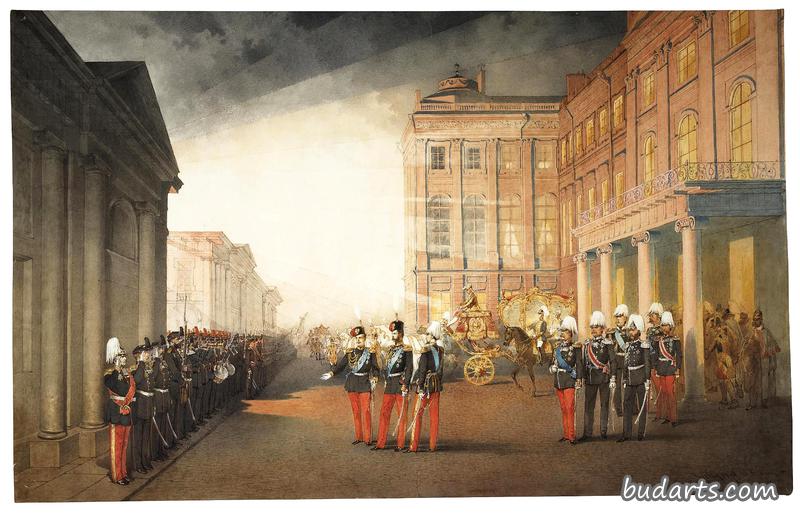 1870年2月26日在安尼科夫宫前游行