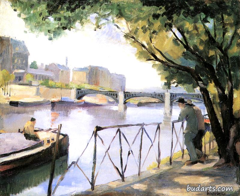 morning on the river seine