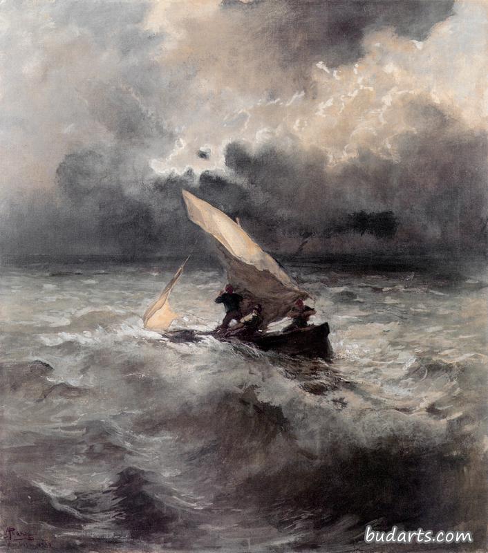 the stormy sea