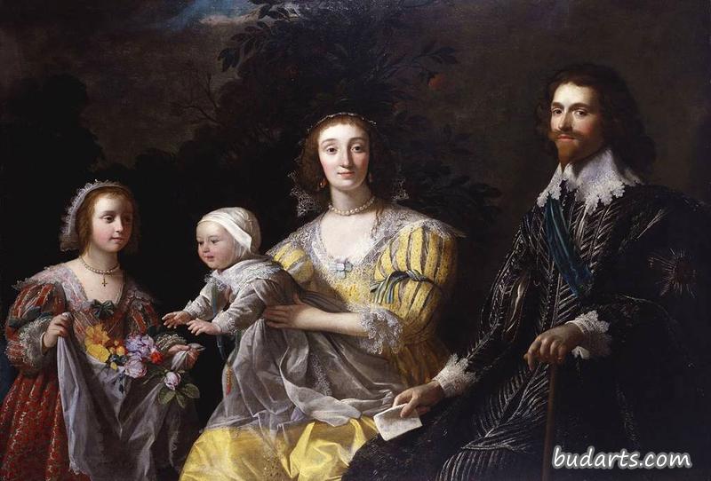 乔治·维莱尔，白金汉公爵一世（1592-1628）及其家人