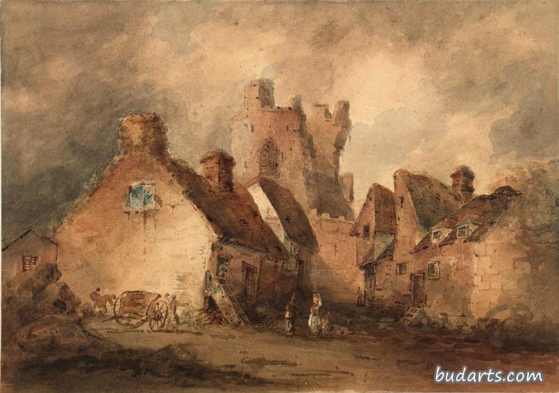 北威尔士废墟和房屋