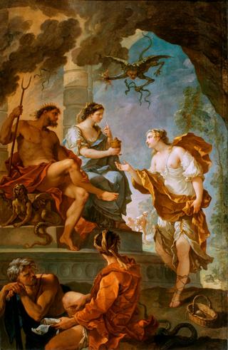Story of Psyche - Psyche Obtaining the Elixir of Beauty from Proserpine