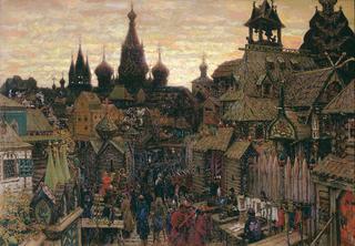 莫斯科街，十七世纪早期