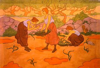 Three Women Harvesting