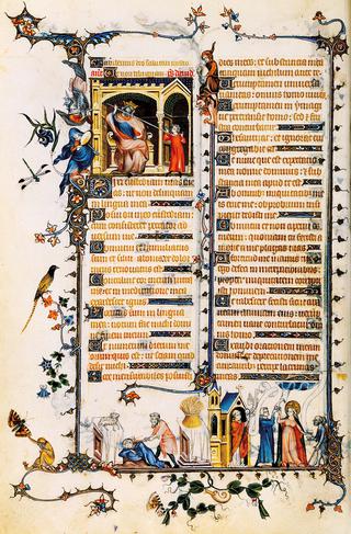 Belleville Breviary: David before Saul & Abel Murdered by Cain