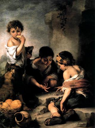 Young Boys Playing Dice