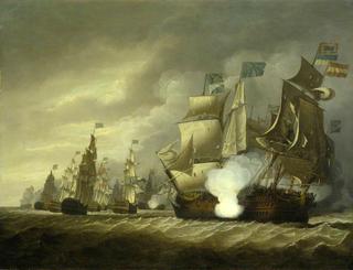 HMS 'Victory' Raking the 'Salvador del Mundo' at the Battle of Cape St Vincent, 14 February 1797