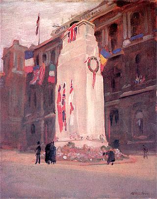 The Cenotaph, Morning of the Peace Procession