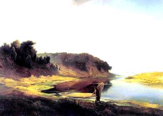Landscape with a River and an Angler