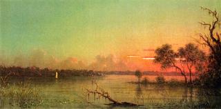 St. Johns River, Sunset with Alligator