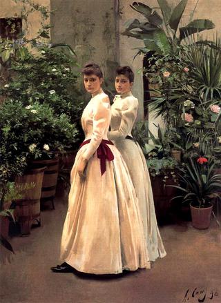 Portrait of Two Young Ladies N.N.