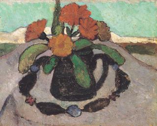 Still-life with Flowers in a Landscape