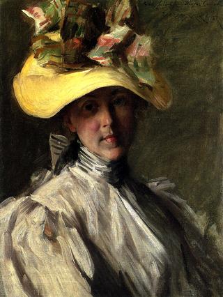 Woman with a Large Hat