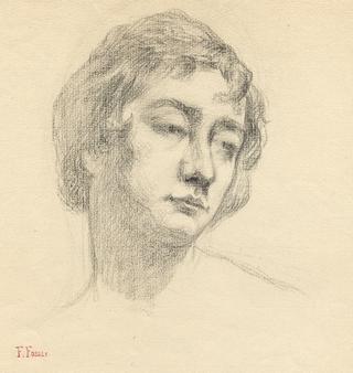 A young man face (probably study for a painting)