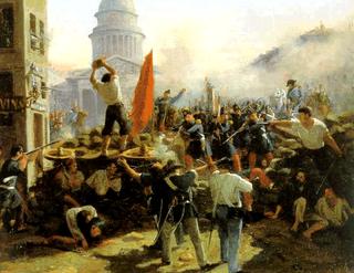 Street Fighting on Rue Soufflot, Paris, June 25, 1848