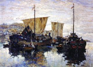 Boats in Veliky Novgorod