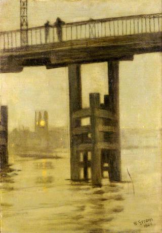 Battersea Bridge, Misty Morning