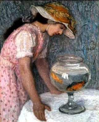 Young Girl with a Goldfish