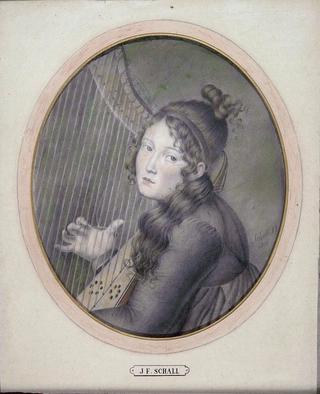 Woman Playing Harp, Maybe Hortense de Beauharnais
