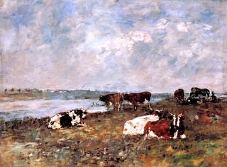 Cows on the Banks of the Touques