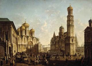 莫斯科克里姆林宫的大教堂广场