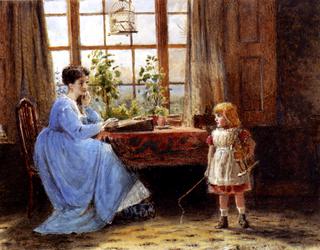 A Mother And Child In An Interior