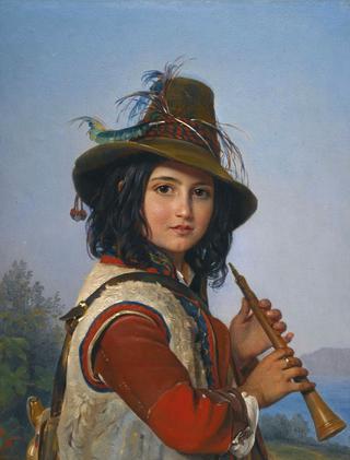 Italian Shepherd Boy with a Flute