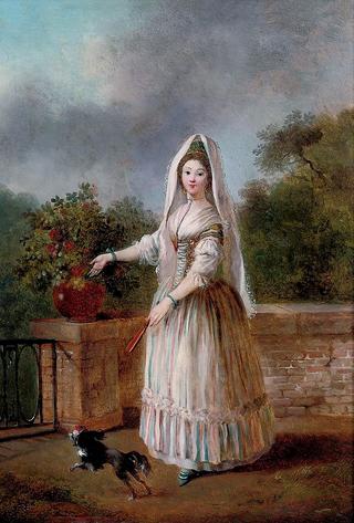 Portrait of a Lady in Masquerade Dress