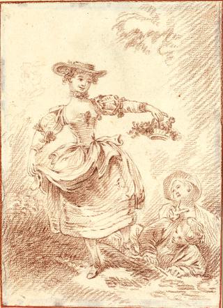 Shepherdess with a Basket of Flowers