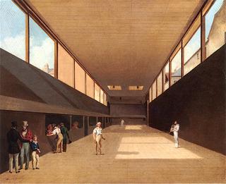 The Interior of a Tennis Court
