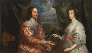 查尔斯一世和亨利埃塔玛丽亚手拿桂冠