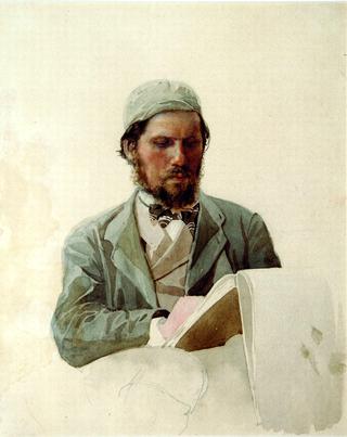 画家伊凡·克拉姆斯基的肖像