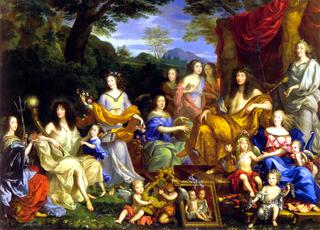 Mythological portrait of the Family of Louis XIV