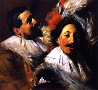 Two Heads from 'The Banquet of the Officers of the St George Civi Guard' (after Frans Hals)