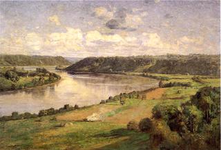 The Ohio river from the College Campus, Hanover