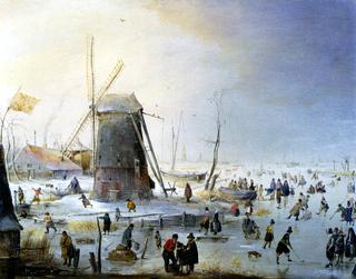 Winter Landscape with a Windmill