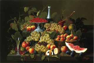 Still Life with Fruit and Champagne